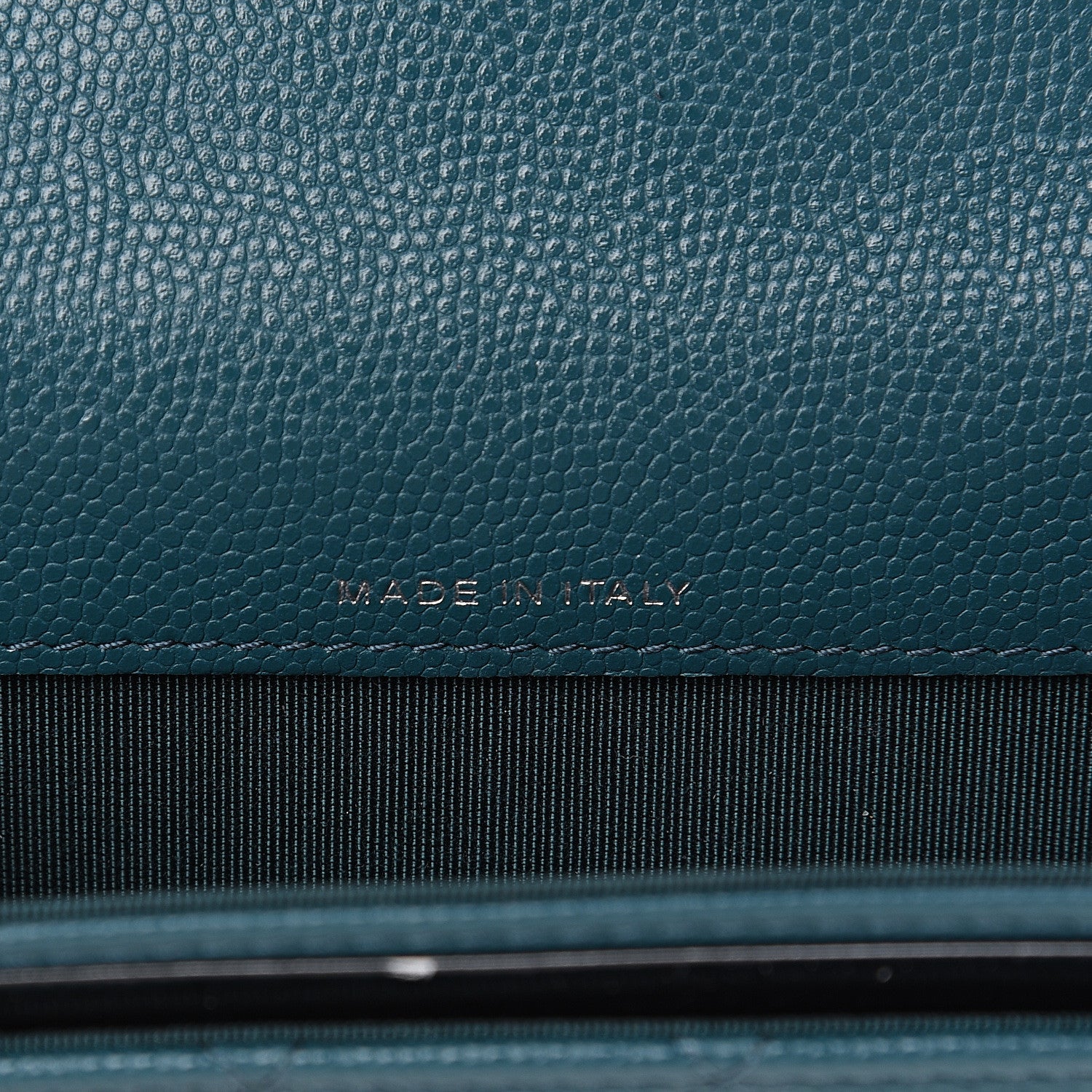 Chanel Caviar Quilted Flap Card Holder Dark Turquoise 6 of 8