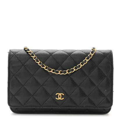 Chanel Caviar Quilted Wallet on Chain WOC Black 1 of 11