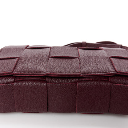 Bottega Veneta Grained Calfskin Maxi Intrecciato Cassette Crossbody Bag Bordeaux 12 of 13