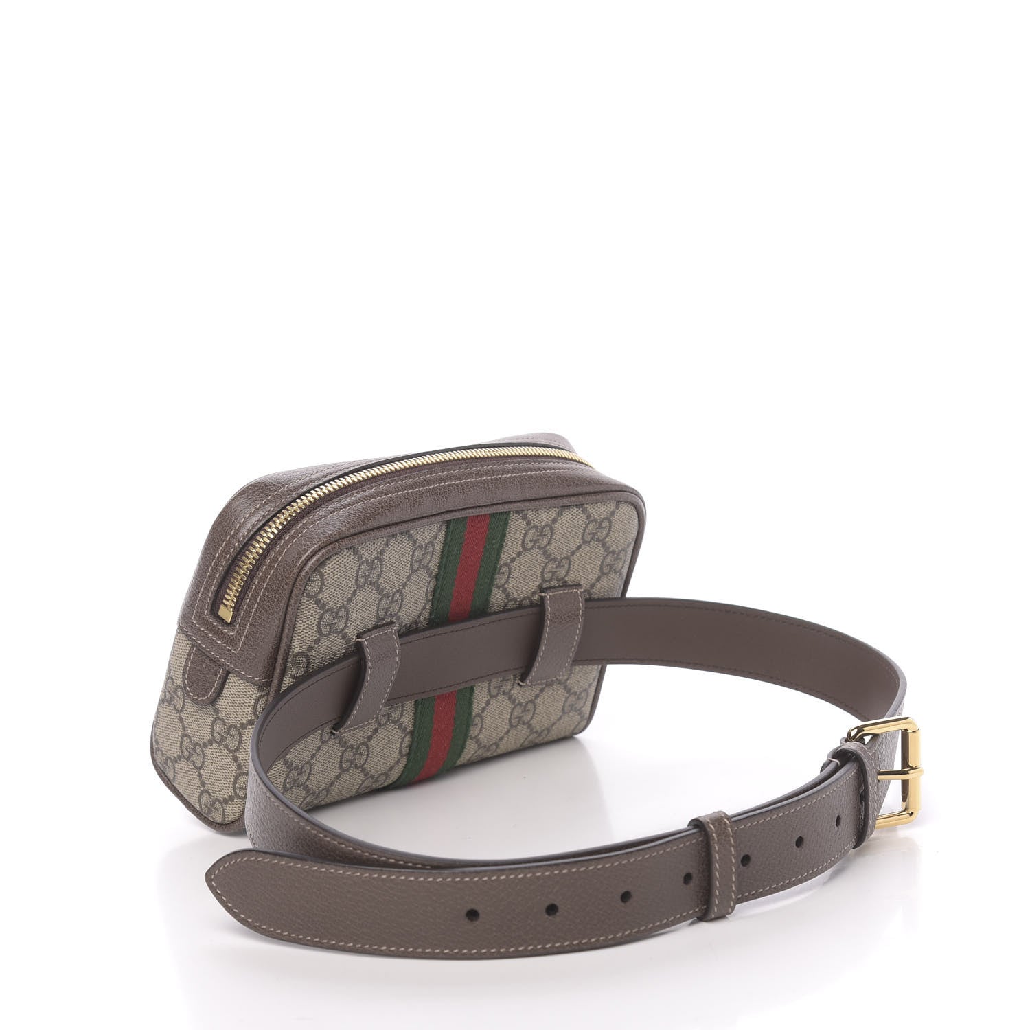 Gucci GG Supreme Monogram Web Small Ophidia Belt Bag 85 34 Dark Brown 5 of 19