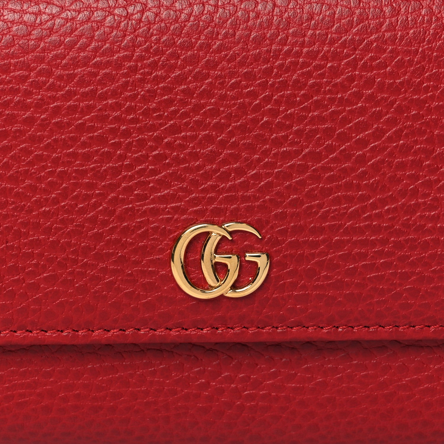 Gucci Dollar Calfskin GG Marmont Continental Wallet Hibiscus Red 8 of 9