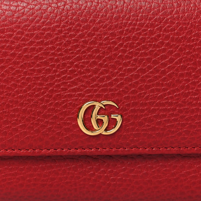 Gucci Dollar Calfskin GG Marmont Continental Wallet Hibiscus Red 8 of 9