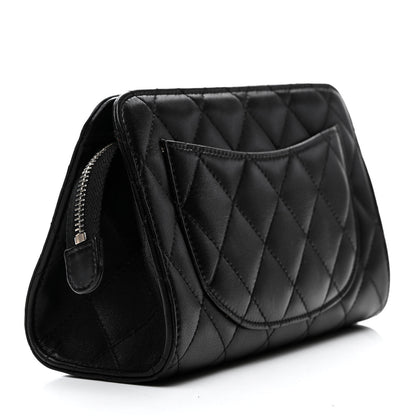 Chanel Lambskin Quilted Cosmetic Case Black 3 of 11
