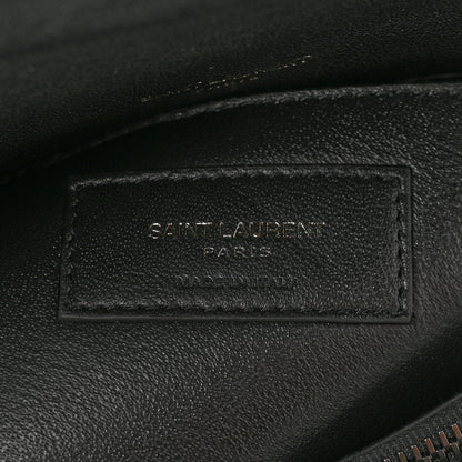 Saint Laurent Sheepskin Matelasse Chevron Monogram Medium College Bag Black 6 of 10