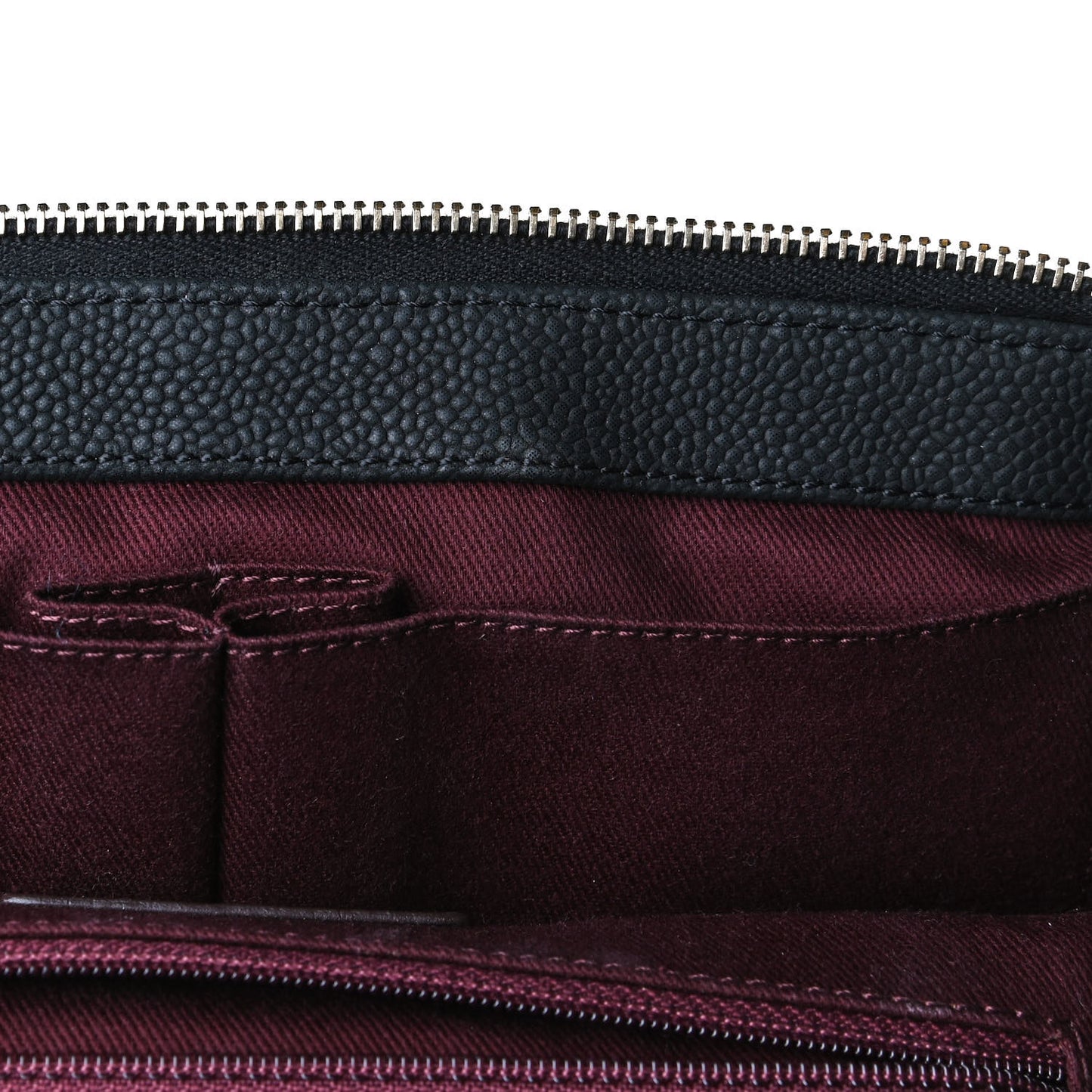 Iridescent Grained Calfskin Quilted Globe Trotter Vanity Case Black