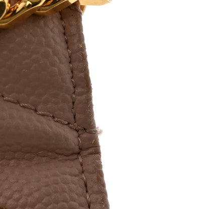 Saint Laurent Grain De Poudre Matelasse Chevron Monogram Chain Wallet Pale Pink 15 of 15