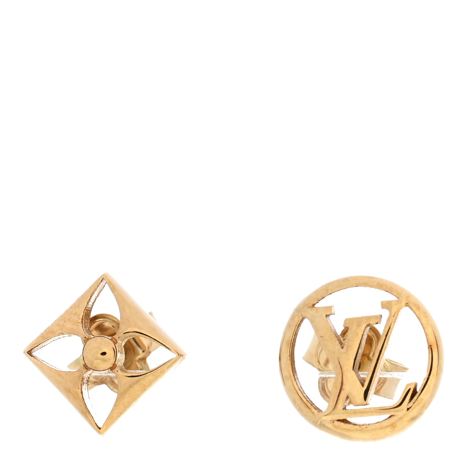 Louis Vuitton Metal Crazy In Lock Earrings Set Gold 1 of 4