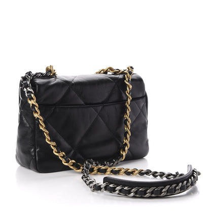 Chanel Goatskin Quilted Medium 19 Flap Black 3 of 11