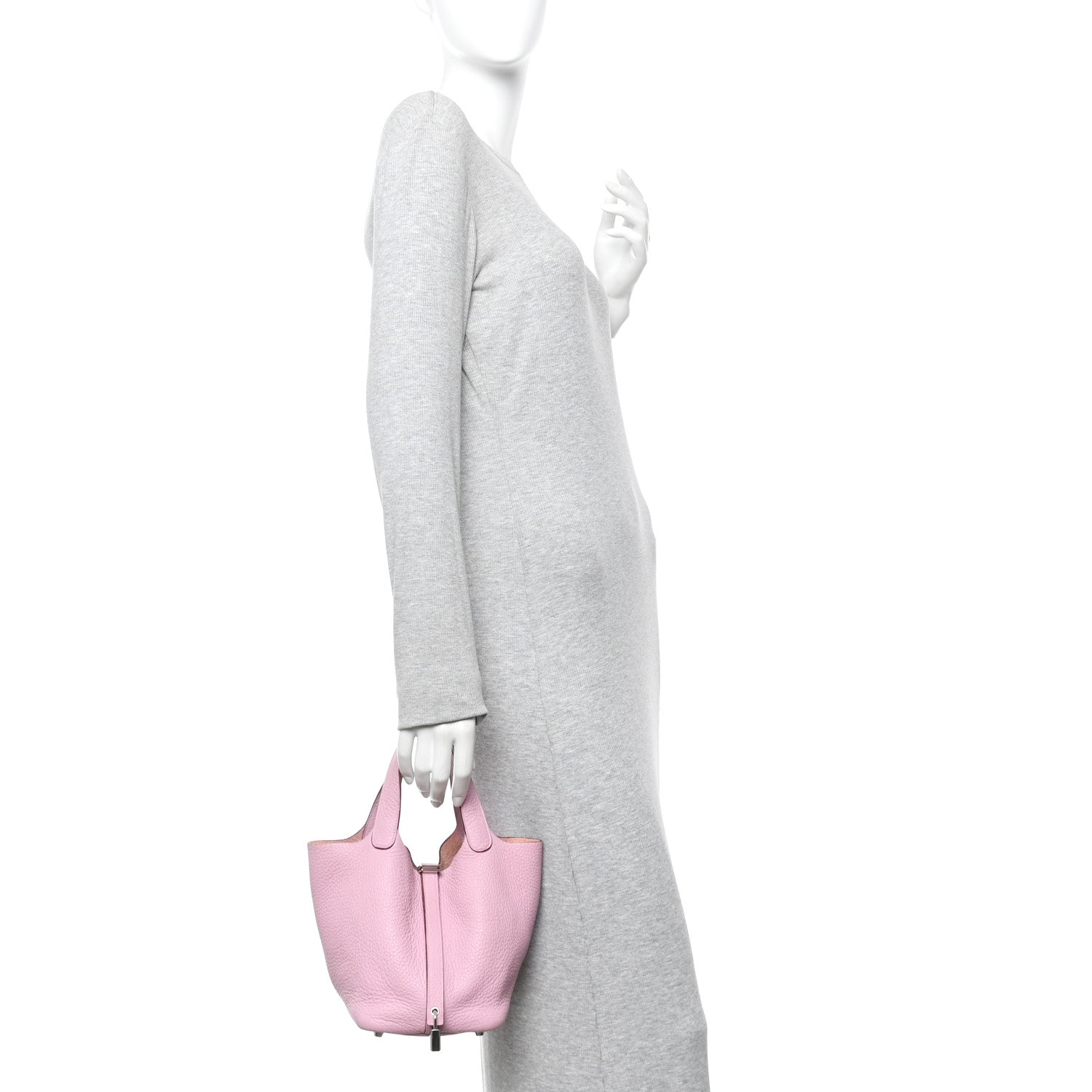 Hermes Taurillon Clemence Picotin Lock 18 PM Mauve Sylvestre 2 of 12