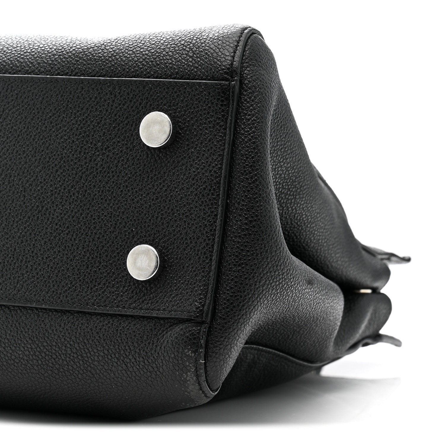 Saint Laurent Grained Calfskin Medium Cabas Rive Gauche Black 19 of 41