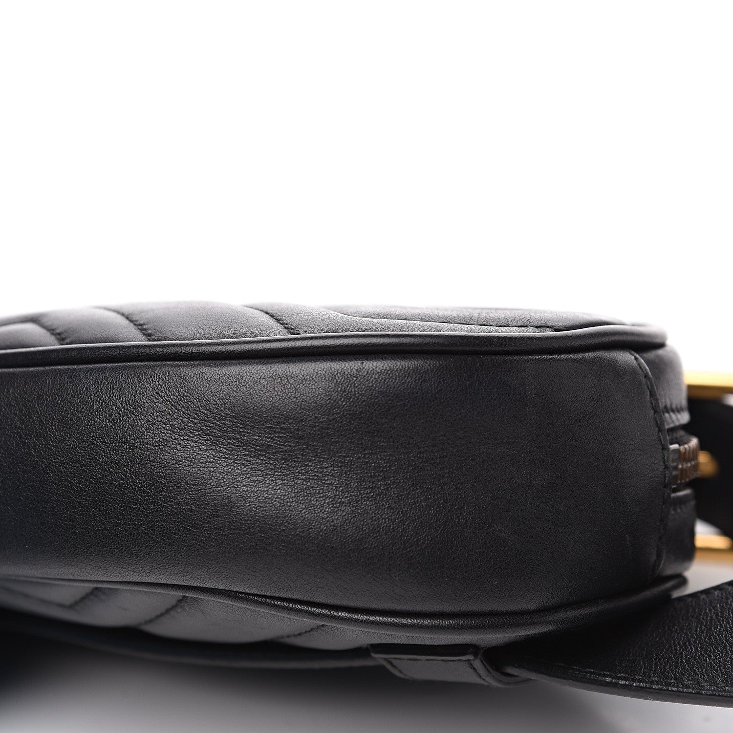 Gucci Calfskin Matelasse GG Marmont Belt Bag 85 34 Black 12 of 12