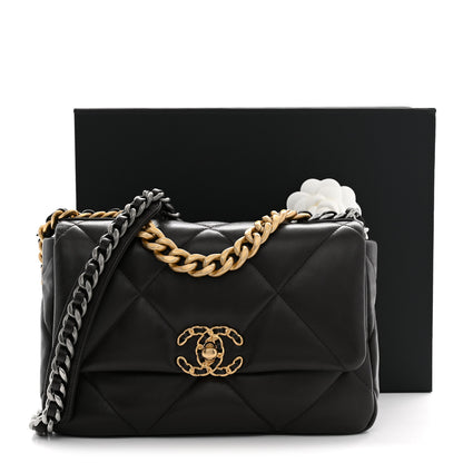 Chanel Lambskin Quilted Medium Chanel 19 Flap Dark Brown 11 of 11