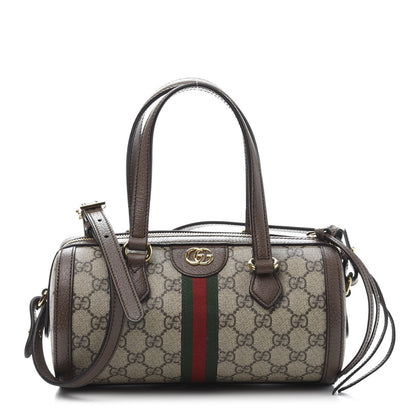 Gucci GG Supreme Monogram Web Small Ophidia Boston Bag Beige New Acero 1 of 13