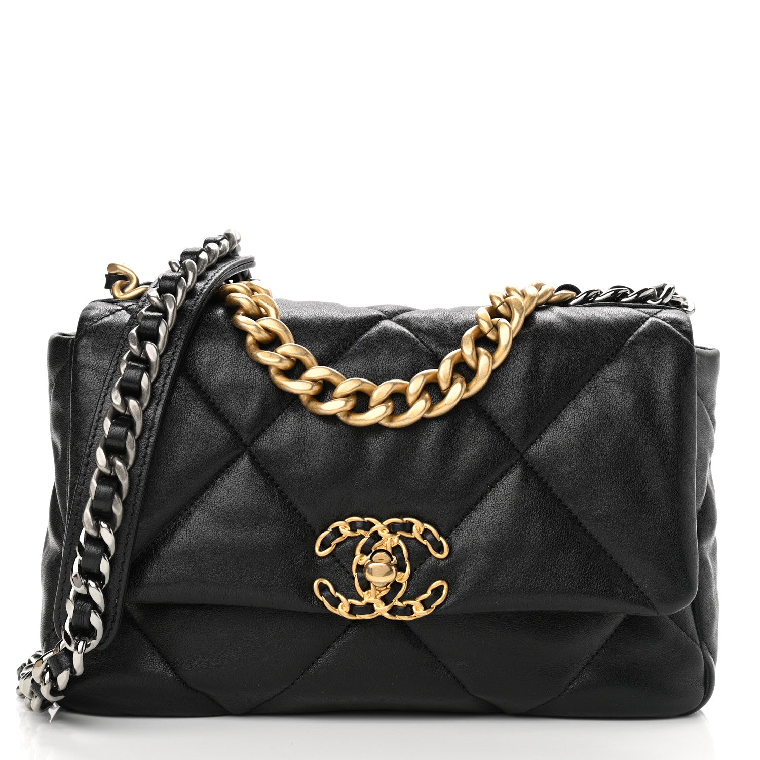 Chanel Lambskin Quilted Medium Chanel 19 Flap Black 1 of 11