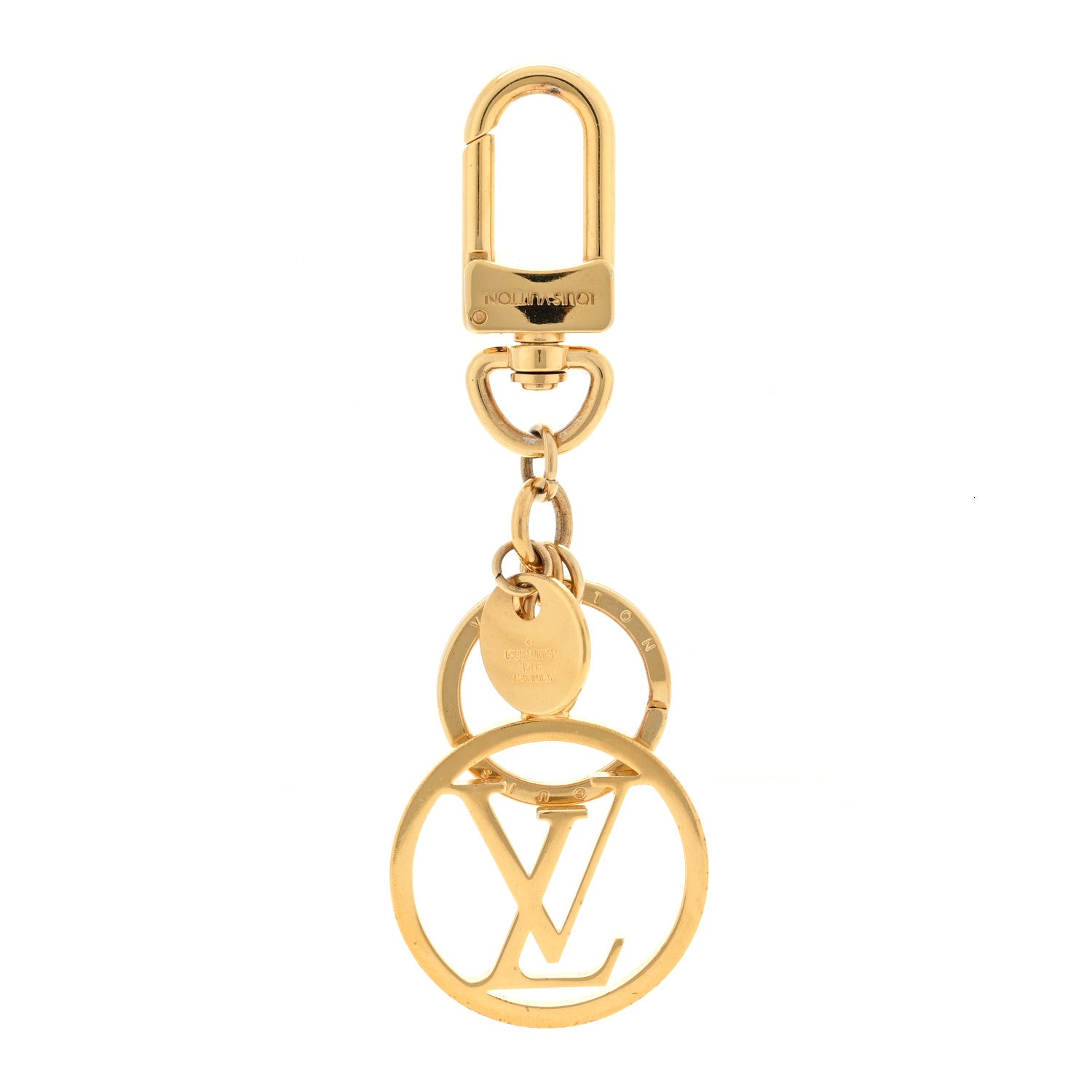 Louis Vuitton LV Circle Bag Charm Key Holder Gold 1 of 3