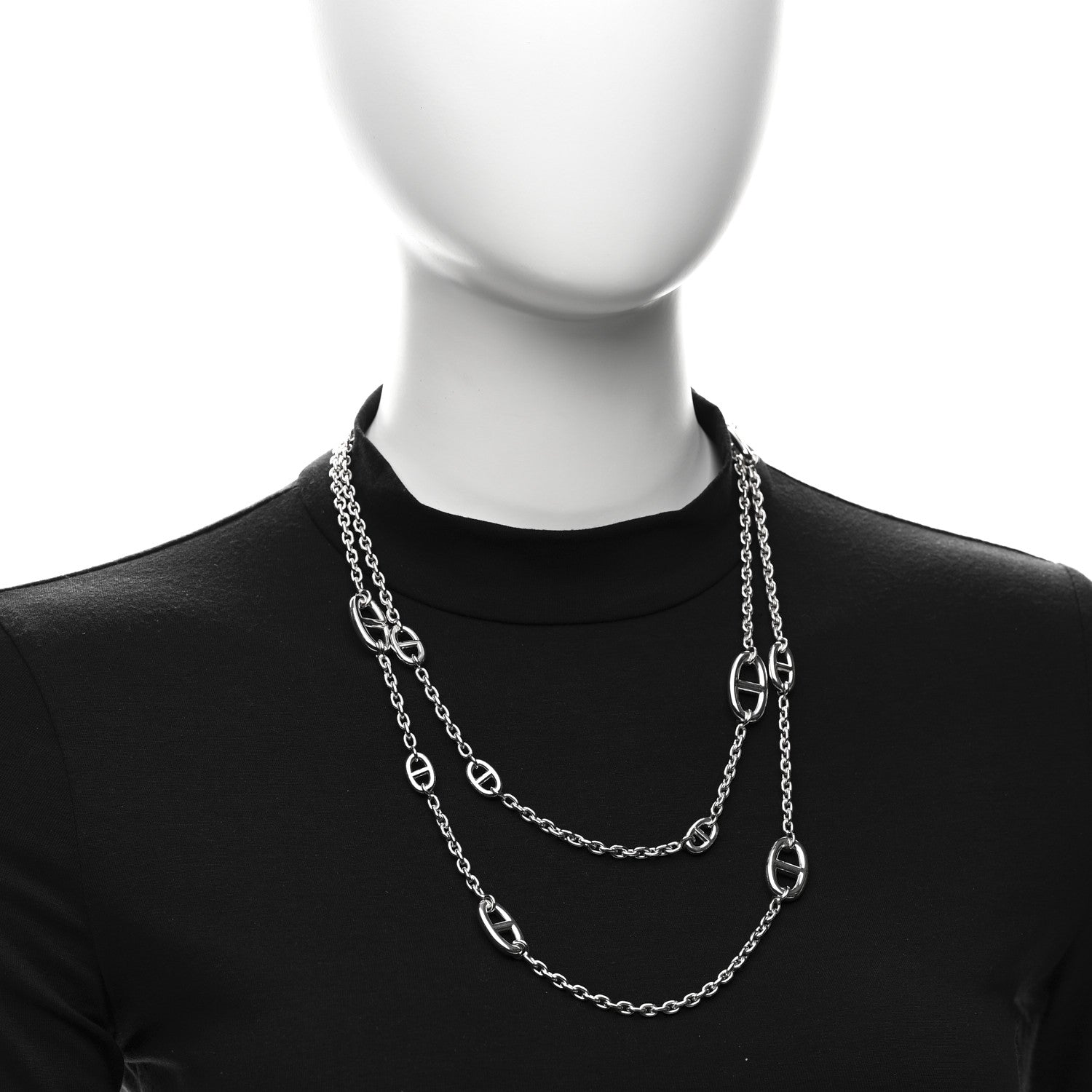 Hermes Sterling Silver Farandole Necklace 120 2 of 5