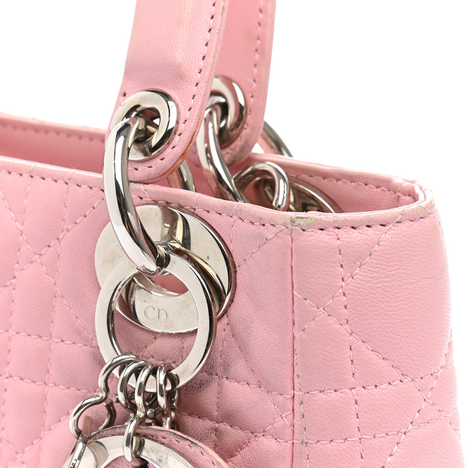 Christian Dior Lambskin Cannage Mini Lady Dior Rose Clair 12 of 17