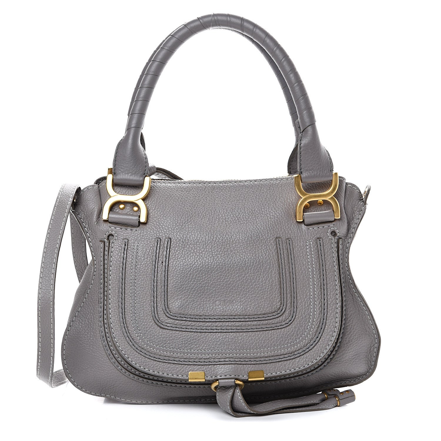 Chloe Calfskin Small Marcie Satchel Cashmere Grey 1 of 11