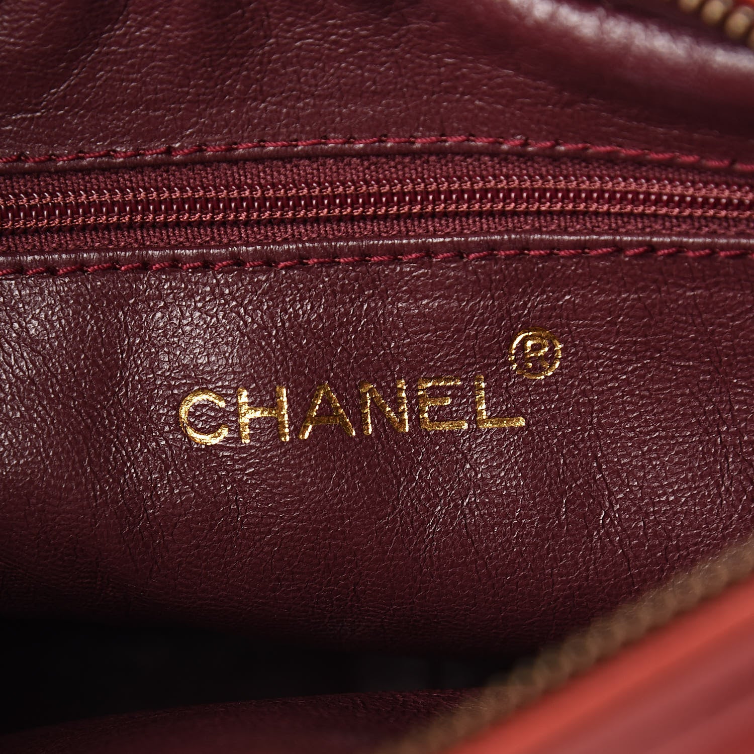 Chanel Lambskin Quilted Tassel Camera Case Red 6 of 14