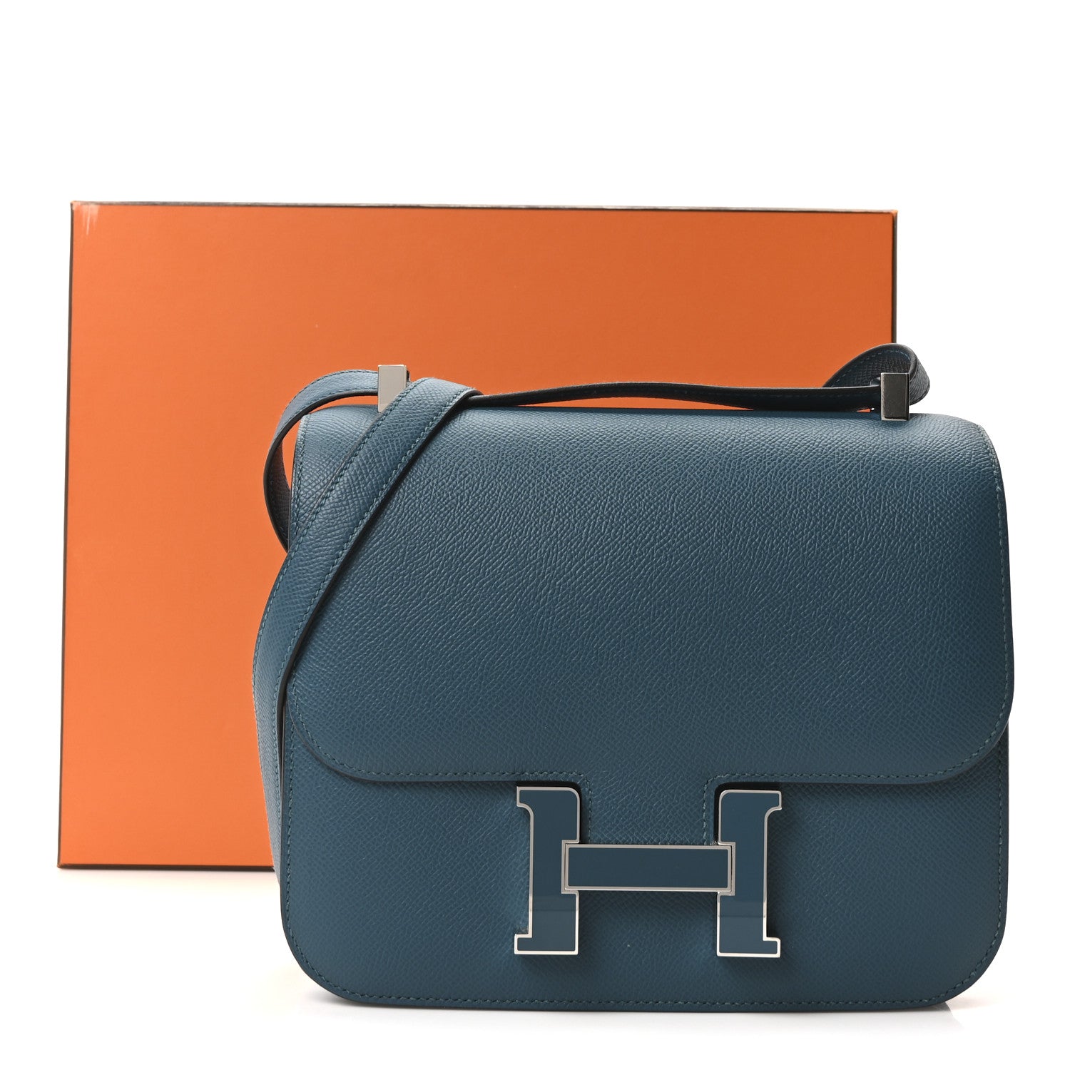 Hermes Epsom Enamel Constance 24 Vert Bosphore 11 of 11