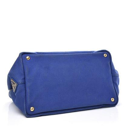Prada Canapa Logo Shopping Tote Cobalto 3 of 10