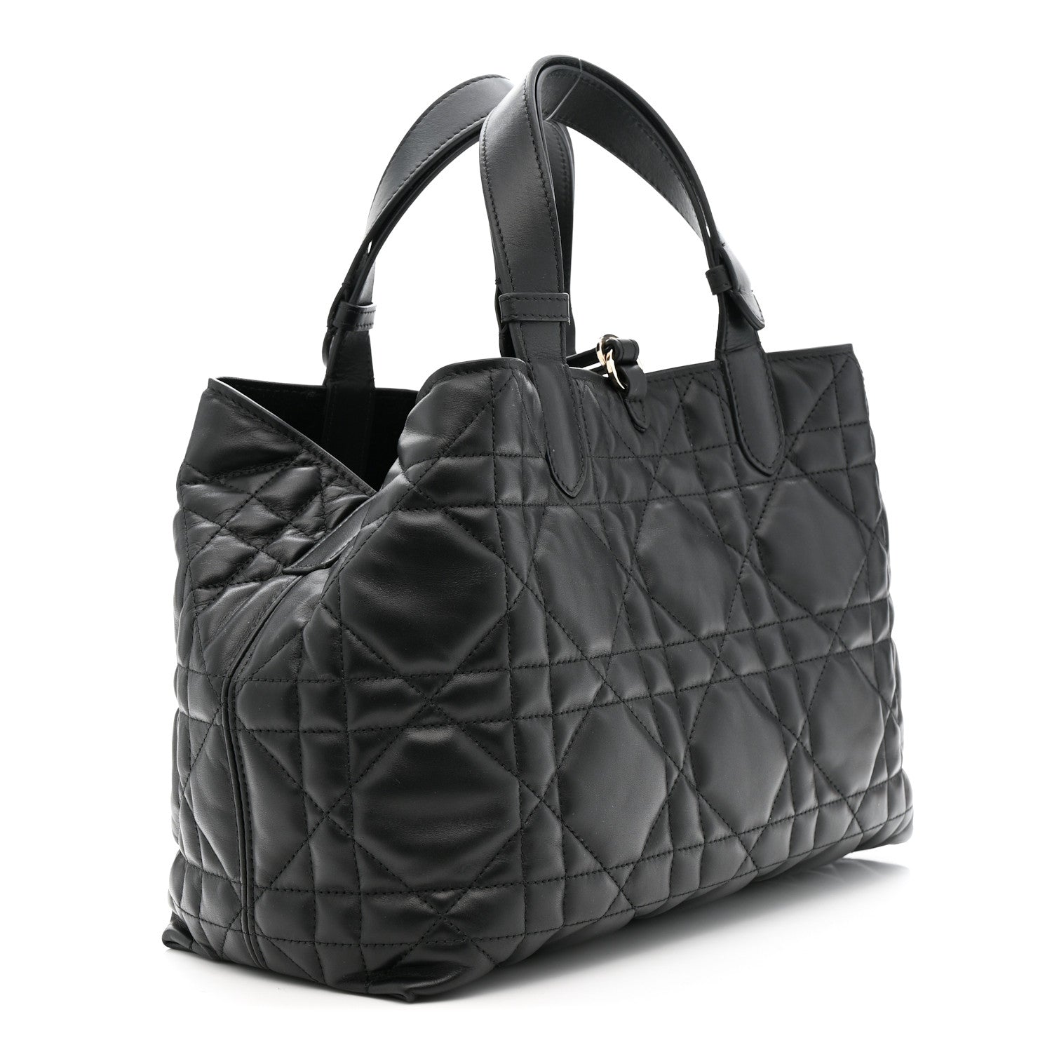 Christian Dior Calfskin Macrocannage Medium Toujours Black 4 of 11