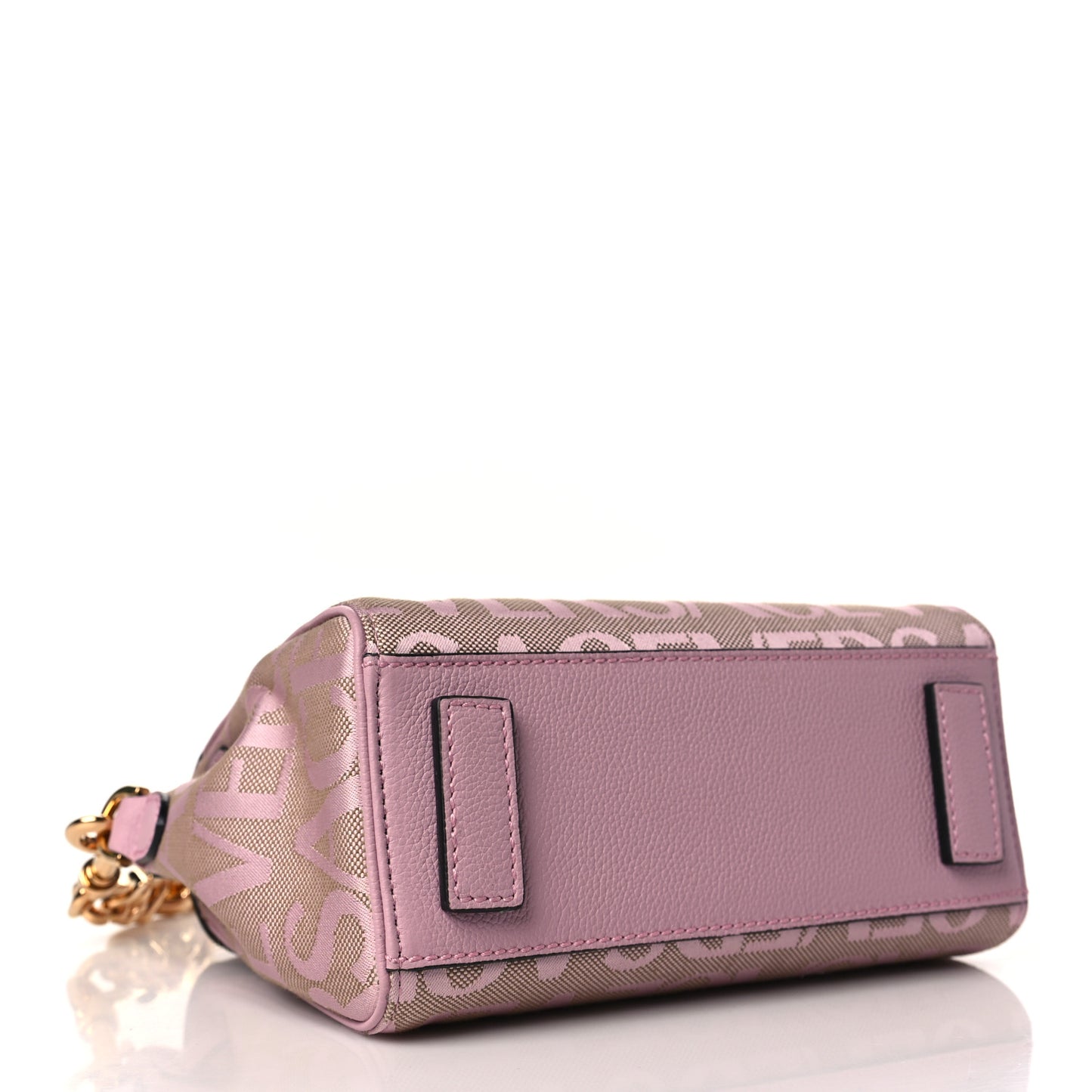 Calfskin Canvas Allover La Medusa Small Top Handle Handbag Pink