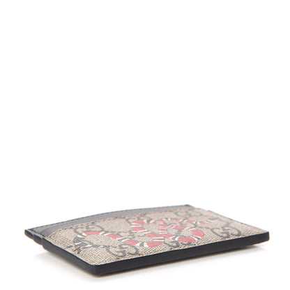 Gucci GG Supreme Monogram Kingsnake Card Holder Beige Black 4 of 7