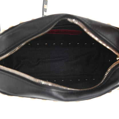 Valentino Garavani Pebbled Calfskin Rockstud Camera Crossbody Bag Black 5 of 10