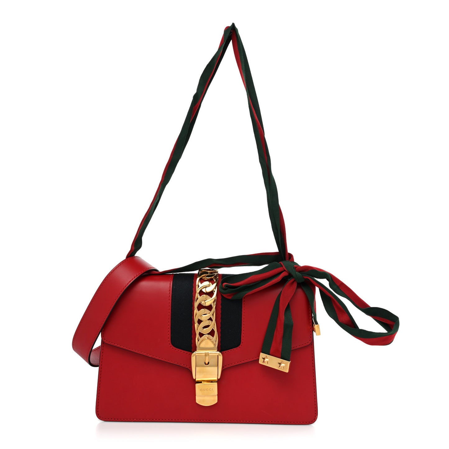Calfskin Small Sylvie Shoulder Bag Hibiscus Red