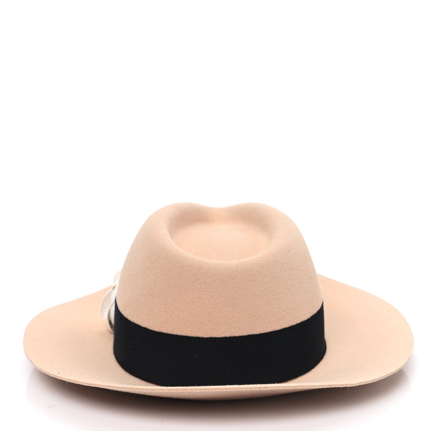 Suede Wide Brim Hat S Beige