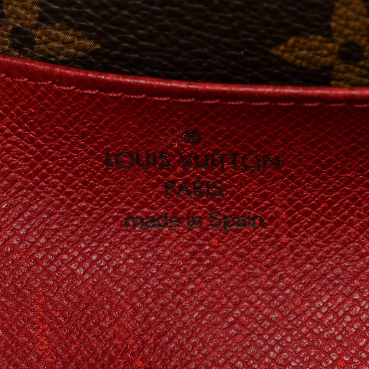 Monogram Emilie Wallet Red