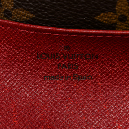 Louis Vuitton Monogram Emilie Wallet Red 6 of 15