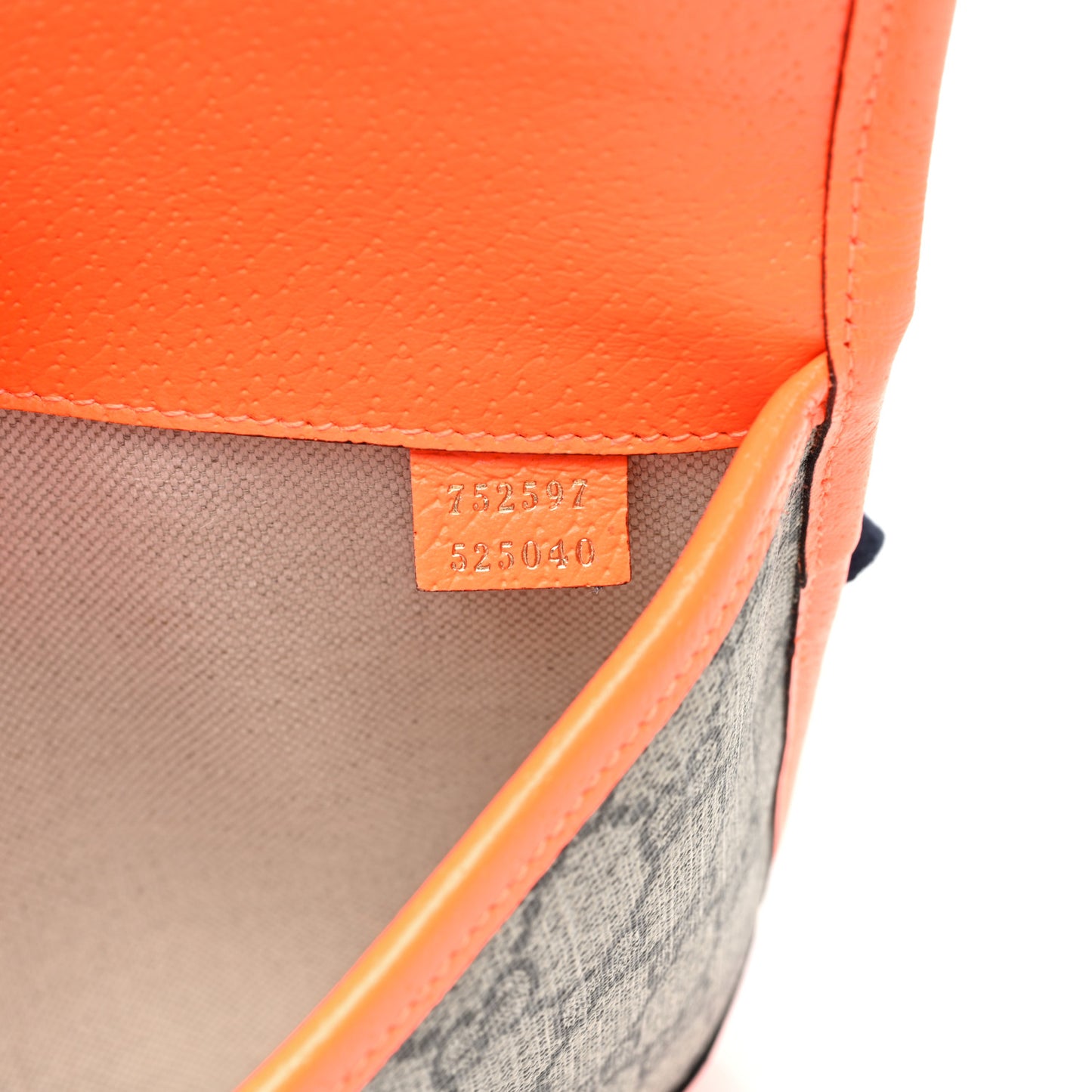 GG Supreme Monogram Web Small Ophidia Belt Bag Beige Ebony Orange