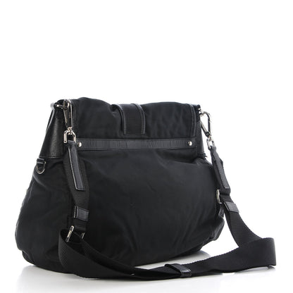 Prada Nylon Vela Front Pocket Messenger Bag Black 3 of 7