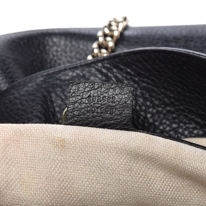 Gucci Pebbled Calfskin Medium Soho Chain Shoulder Bag Black 9 of 10