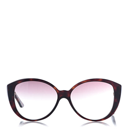 Cartier Tortoise Double C Logo Cat Eye Sunglasses Gold 2 of 8