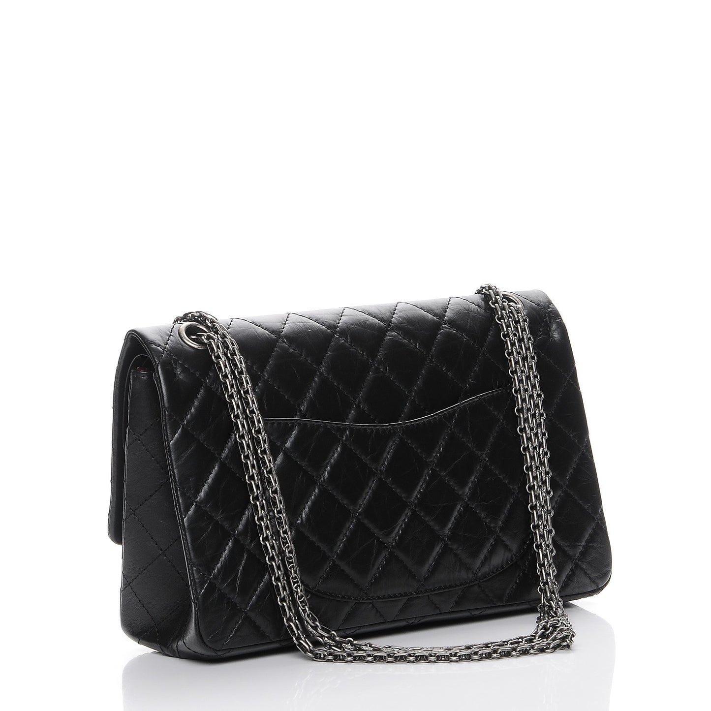 Aged Calfskin Quilted 2.55 Reissue 226 Flap Black