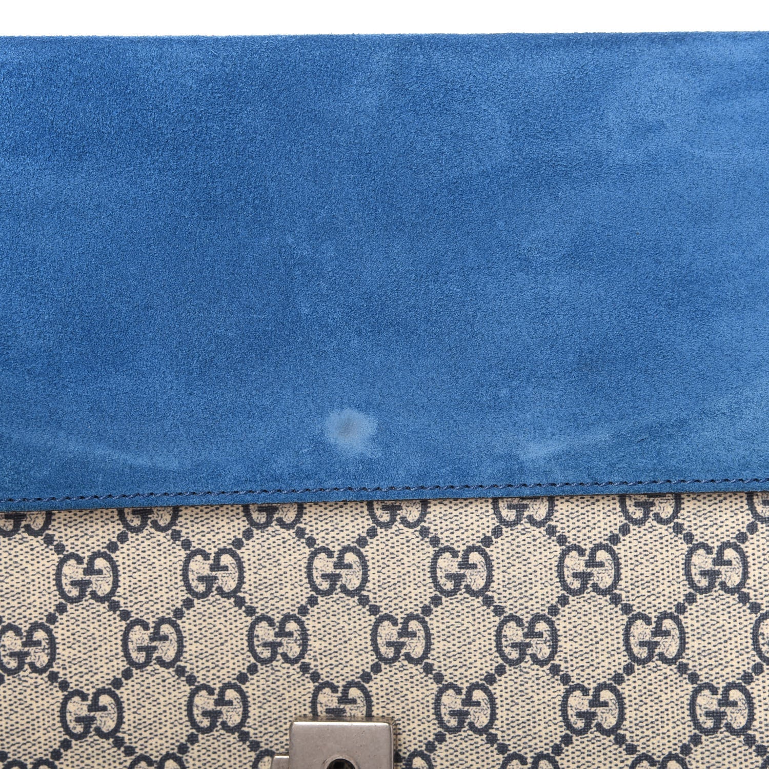 Gucci GG Supreme Monogram Blooms Medium Dionysus Shoulder Bag Beige Navy Vintage Blue 11 of 13
