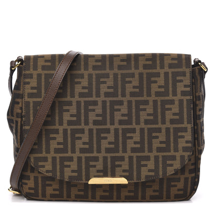 Fendi Zucca Vitello Artic Messenger Bag Tobacco Castagna 1 of 9
