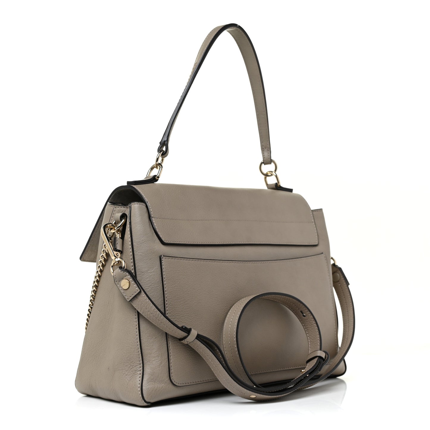 Calfskin Medium Faye Day Shoulder Bag Motty Grey