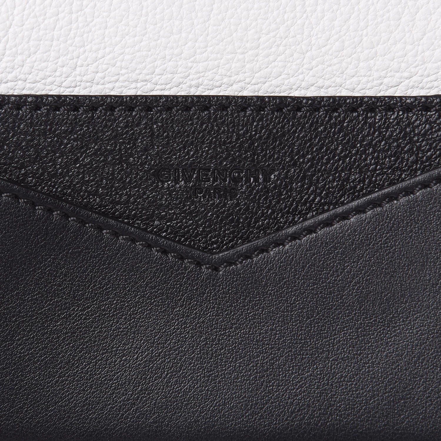 Givenchy Calfskin Duetto Pouch Black White 10 of 11