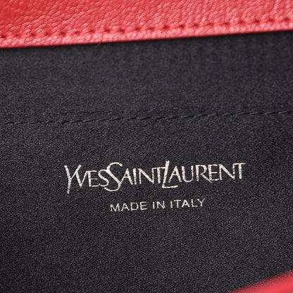 Saint Laurent Calfskin Monogram Large Belle De Jour Clutch Red 6 of 11