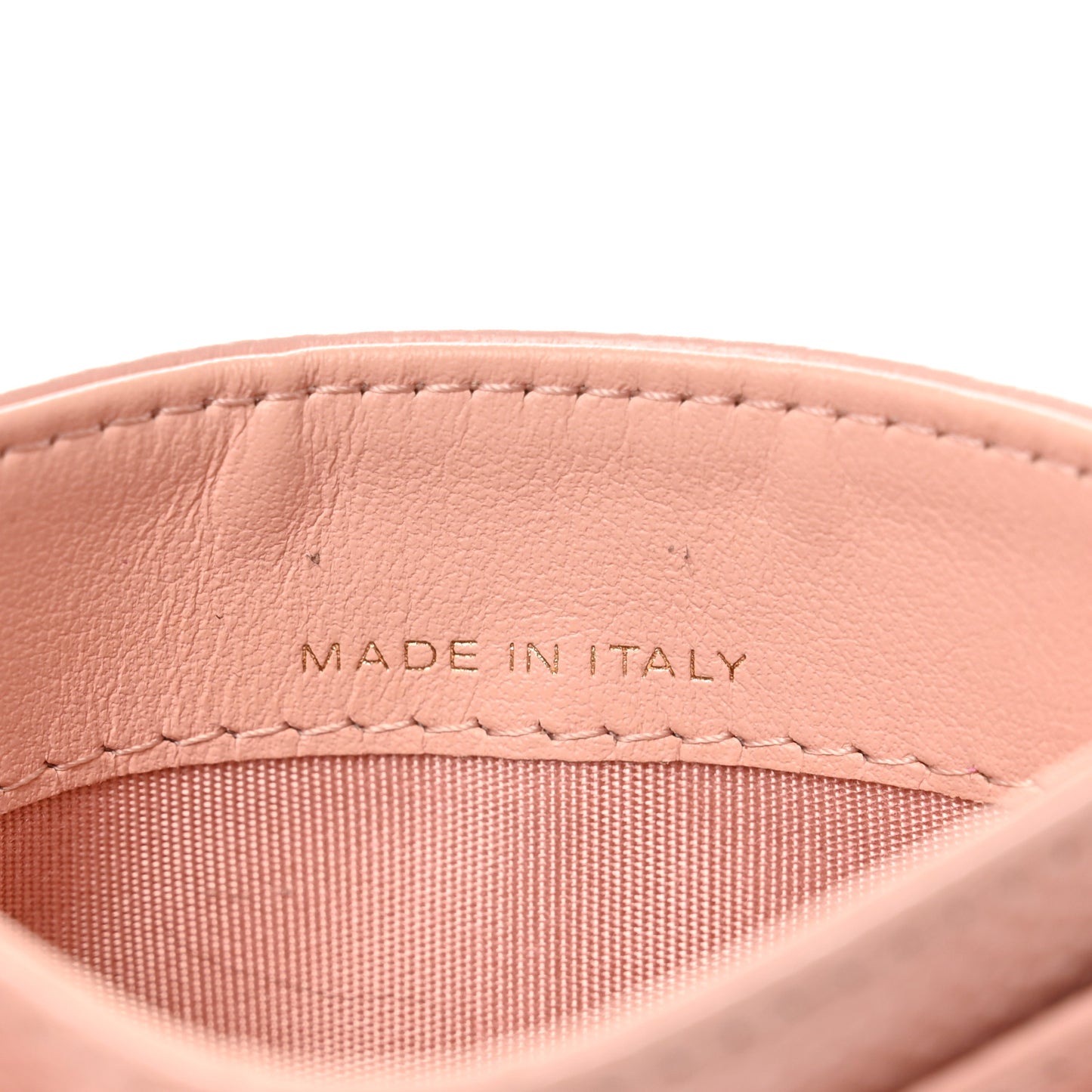 Caviar Camellia Embossed Card Holder Light Pink