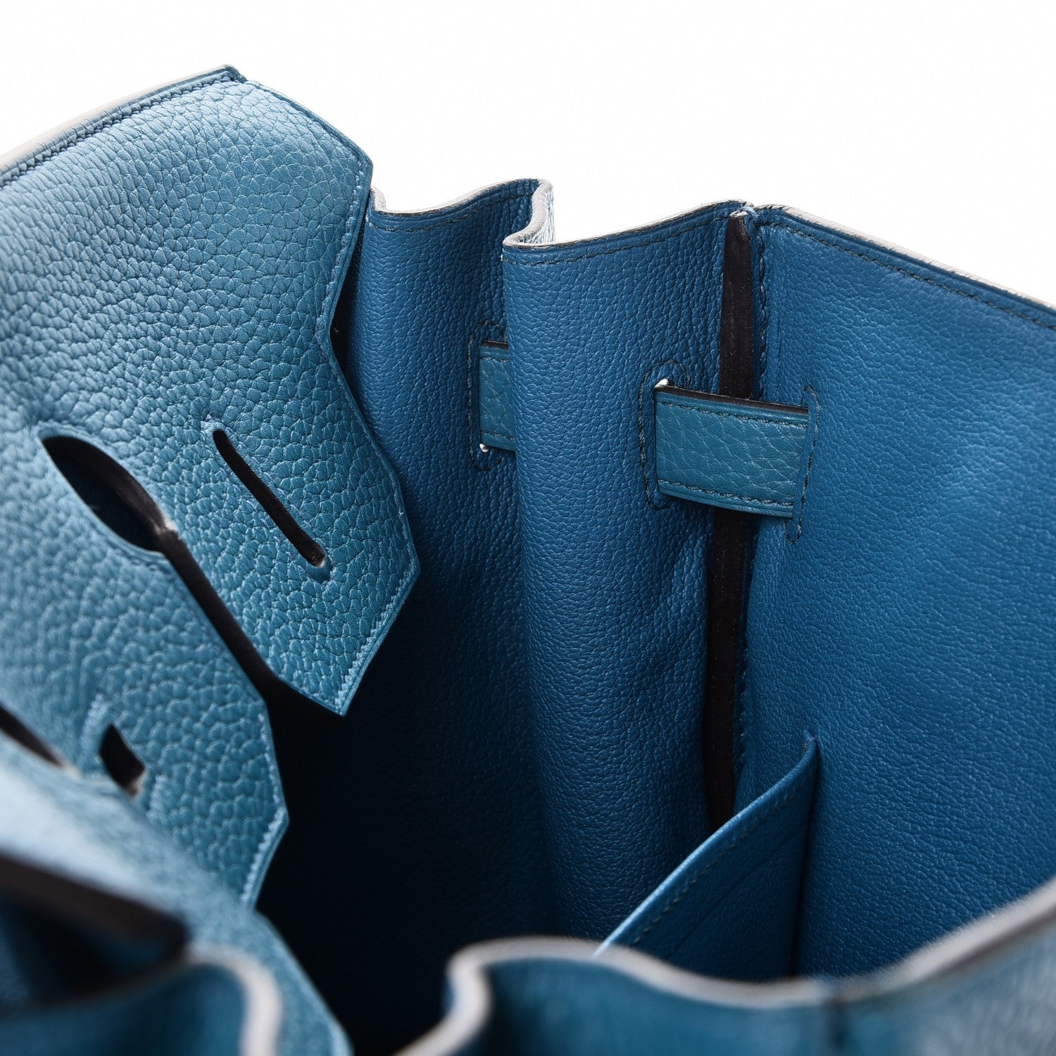 Hermes Taurillon Clemence Birkin 35 Bleu Izmir 12 of 42