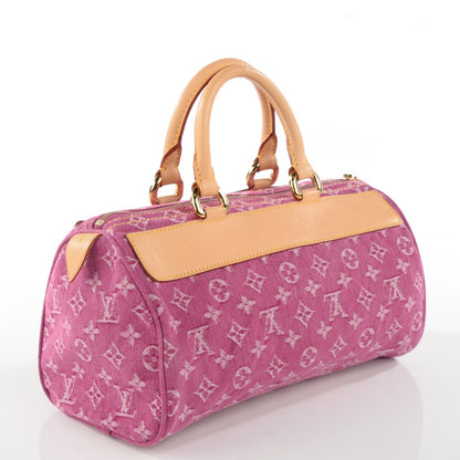 Louis Vuitton Monogram Denim Neo Speedy Fuchsia 4 of 14