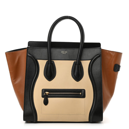 Celine Satin Calfskin Mini Tri-Color Luggage Seashell 1 of 22