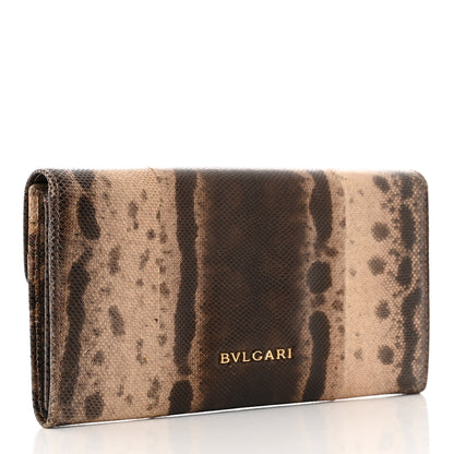 Bulgari Karung Calfskin Serpenti Forever Long Wallet Brown 3 of 8