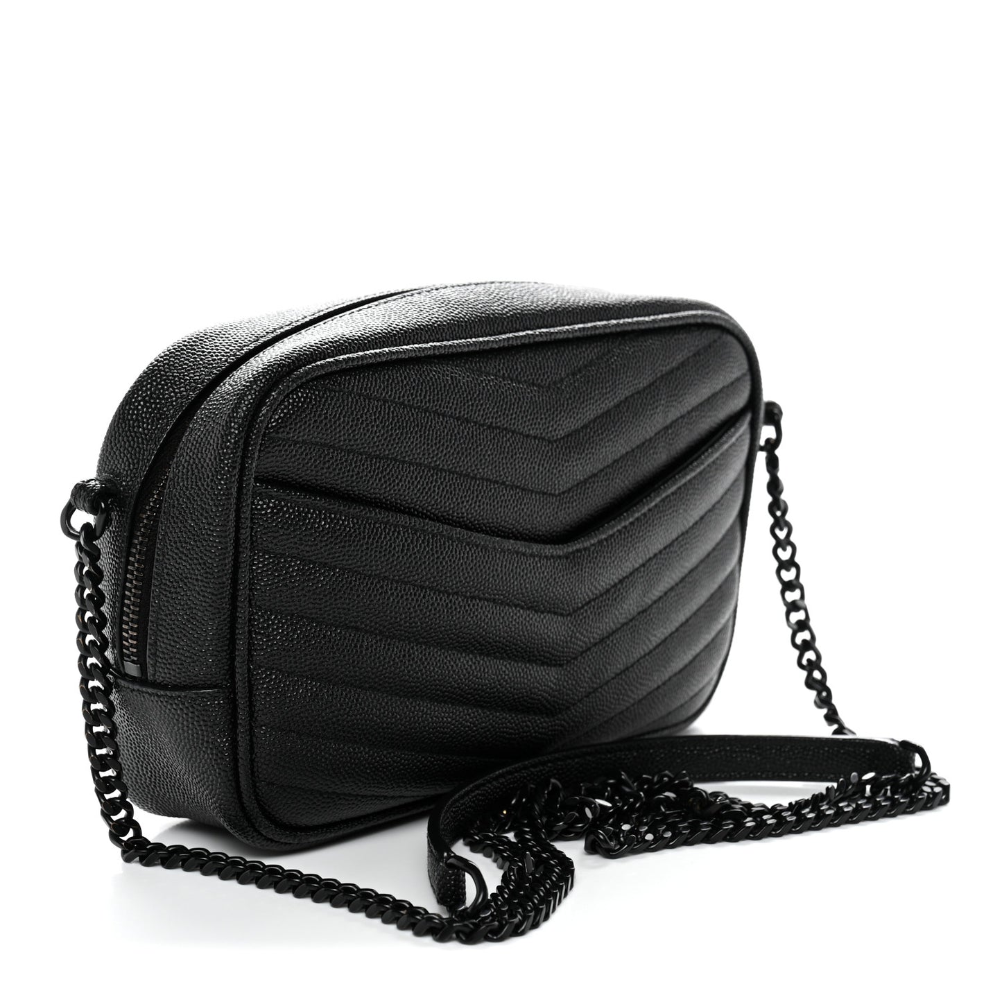 Grain De Poudre Matelasse Monochrome Monogram Mini Lou Camera Bag Black