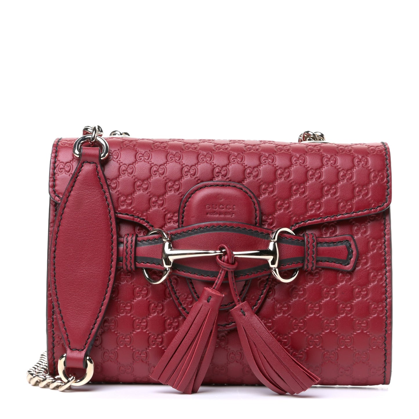 Soft Microguccissima Mini Emily Chain Shoulder Bag Rosso